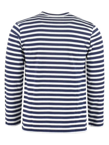 Appliqué-Logo Striped T-Shirt