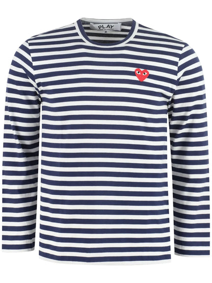 Appliqué-Logo Striped T-Shirt