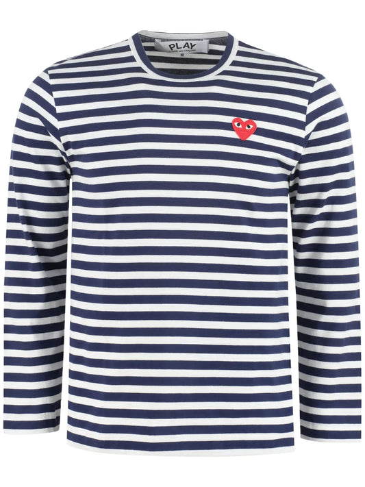 Appliqué-Logo Striped T-Shirt