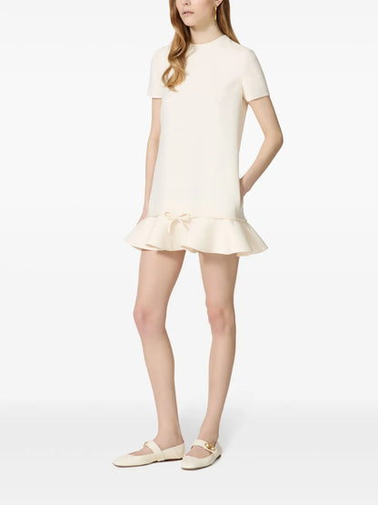 Bow-Detail Peplum Dress