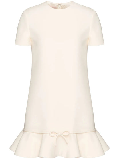 Bow-Detail Peplum Dress