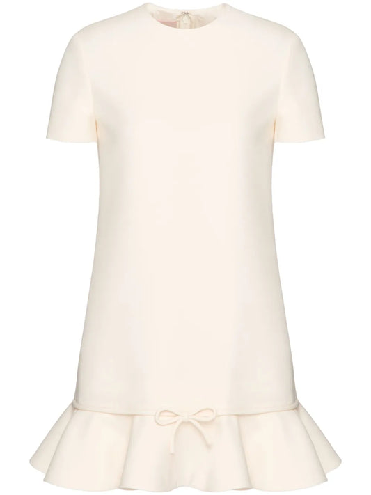 Bow-Detail Peplum Dress