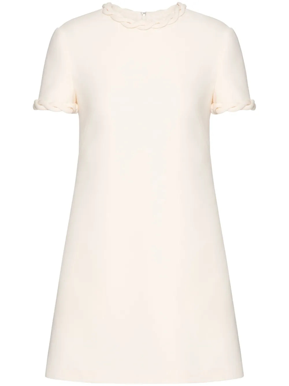 Crepe Couture Braid-Embellished Minidress