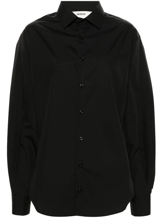 Asymmetric Poplin Shirt