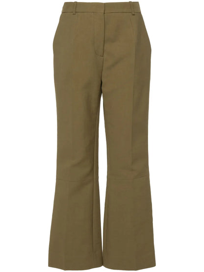 Cropped Flared Trousers