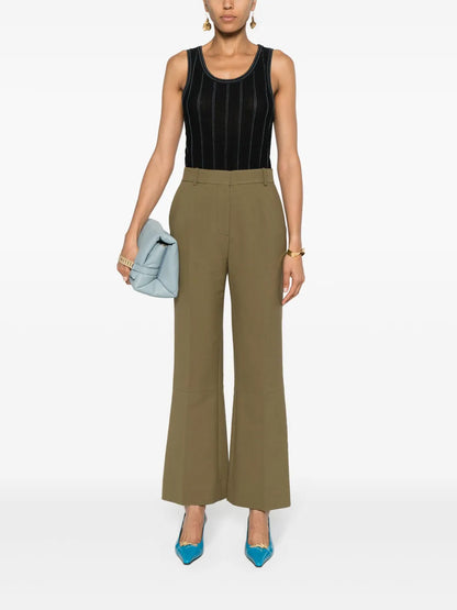 Cropped Flared Trousers