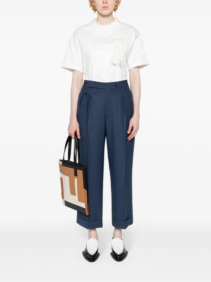 Cropped Tailored Trousers