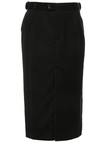 Waist-Tabs Pencil Skirt