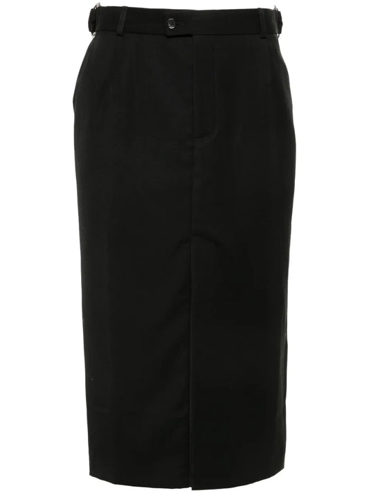 Waist-Tabs Pencil Skirt