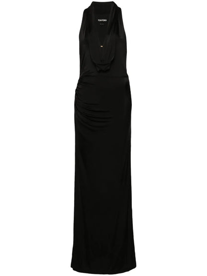 Draped Sleeveless Gown