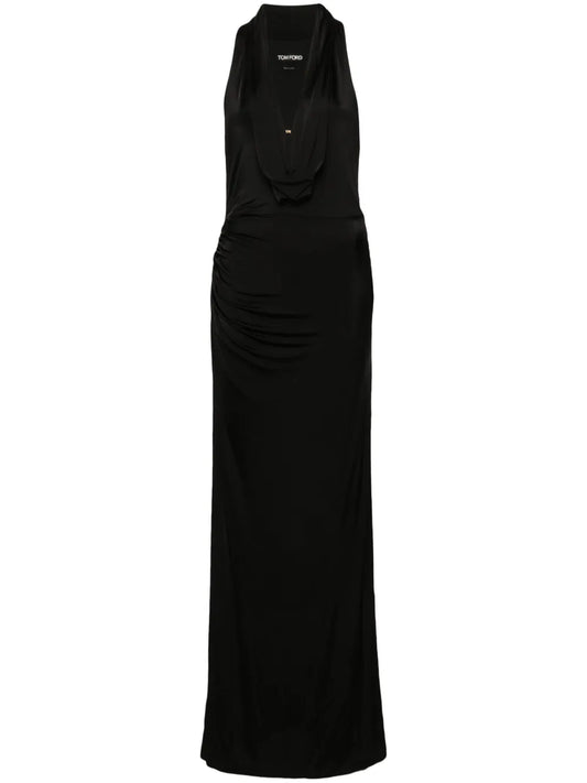 Draped Sleeveless Gown