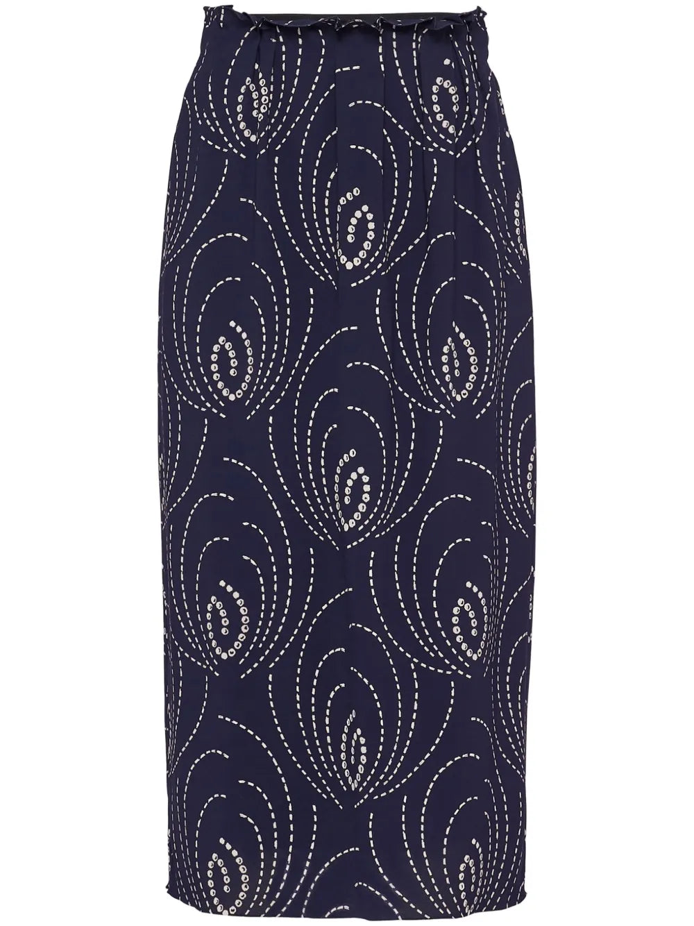 Geometric-Print Pencil Skirt