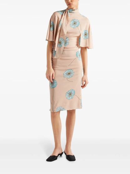 Floral-Print Pencil Dress