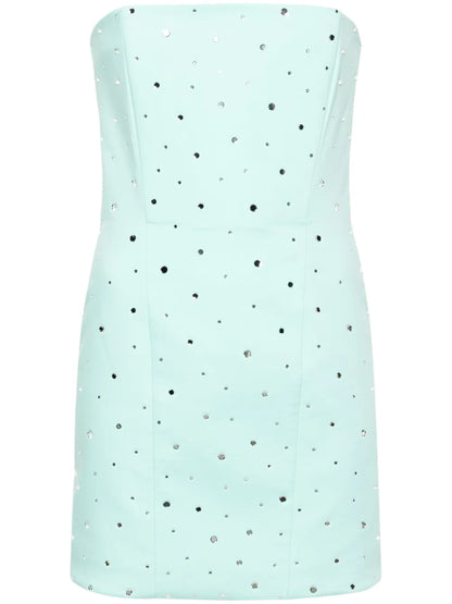 Rhinestoned Strapless Minidress