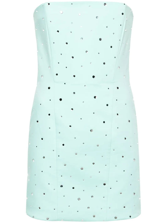 Rhinestoned Strapless Minidress
