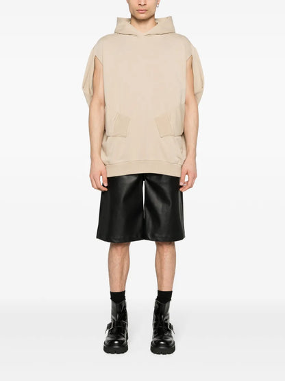 Sleeveless Cotton-Blend Hoodie