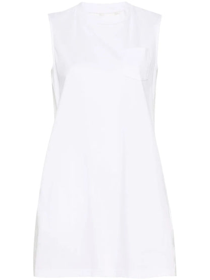 Pleat-Detail Cotton Minidress