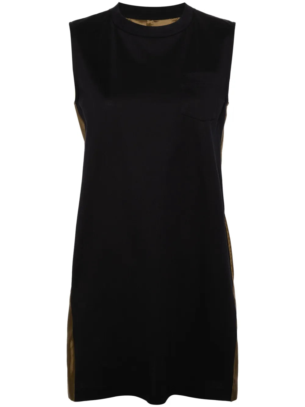 Pleat-Detail Cotton Minidress