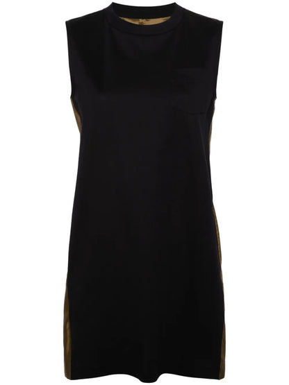 Pleat-Detail Cotton Minidress