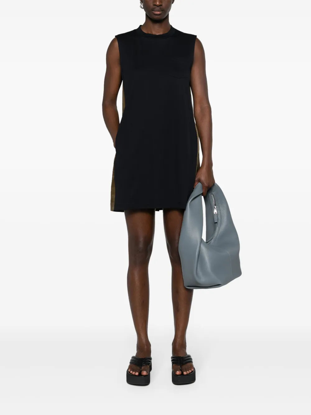 Pleat-Detail Cotton Minidress