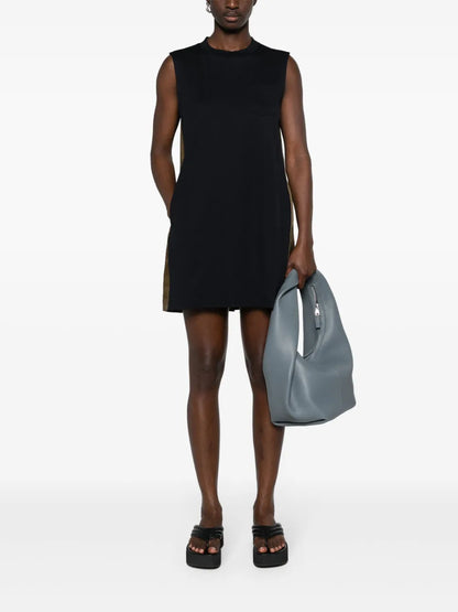 Pleat-Detail Cotton Minidress