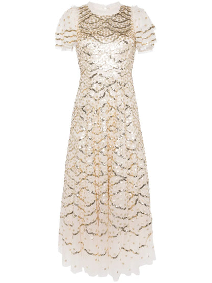 Deco Dot Gloss Maxi Dress