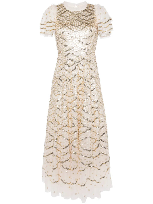 Deco Dot Gloss Maxi Dress