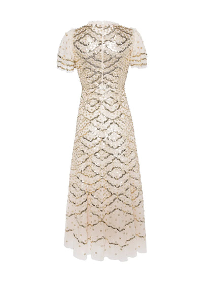 Deco Dot Gloss Maxi Dress
