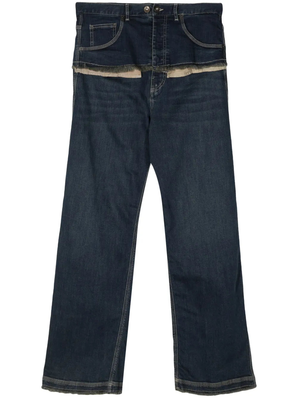 Mid-Rise Straight-Leg Jeans