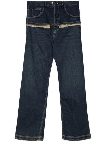 Mid-Rise Straight-Leg Jeans