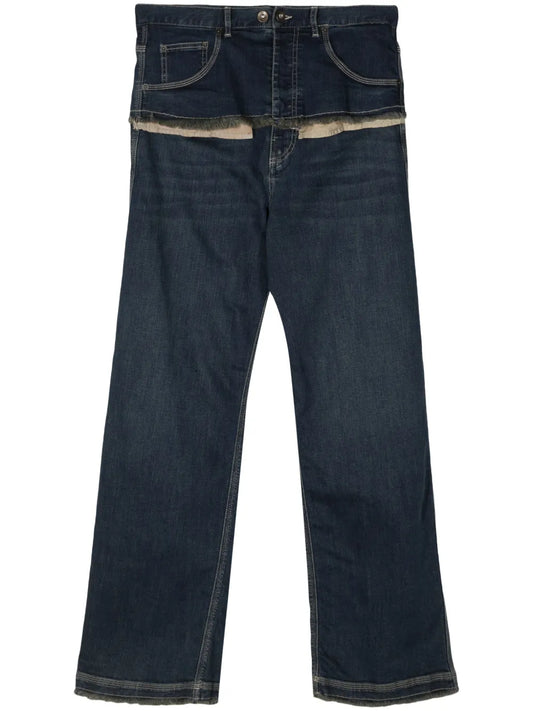 Mid-Rise Straight-Leg Jeans