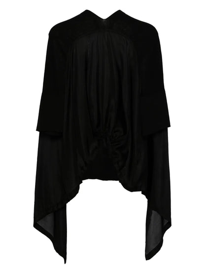 Draped Hi-Lo Blouse