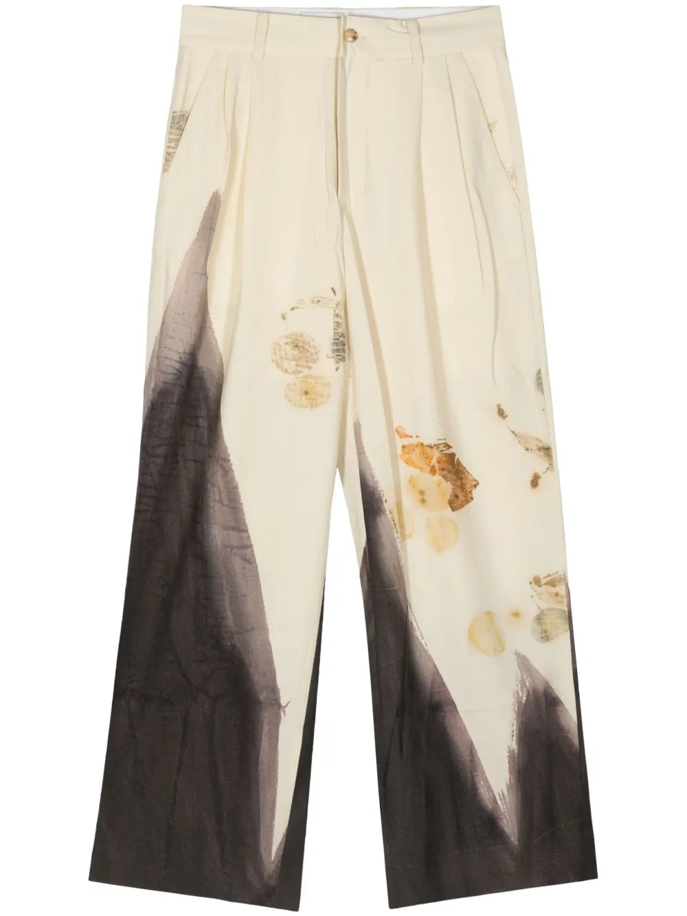 Natural-Dye Straight-Leg Trousers