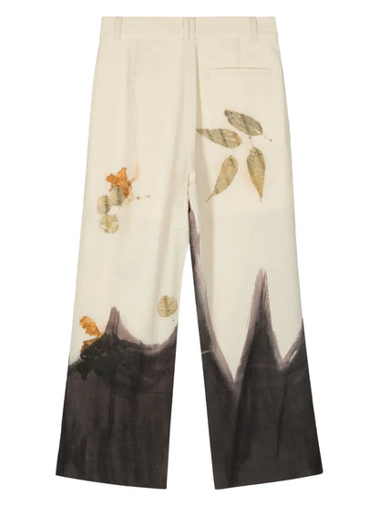 Natural-Dye Straight-Leg Trousers