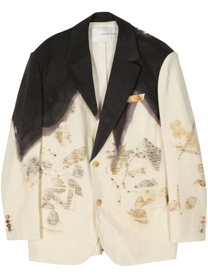 Natural-Dye Single-Breasted Blazer