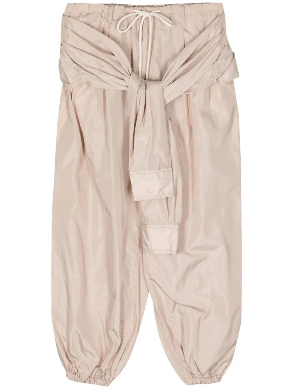Tied-Waist Track Pants