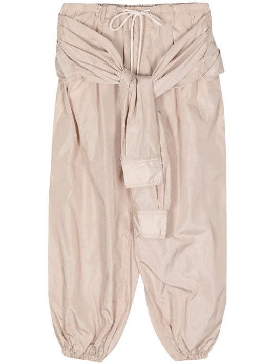 Tied-Waist Track Pants