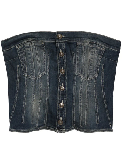 Denim Corset Top
