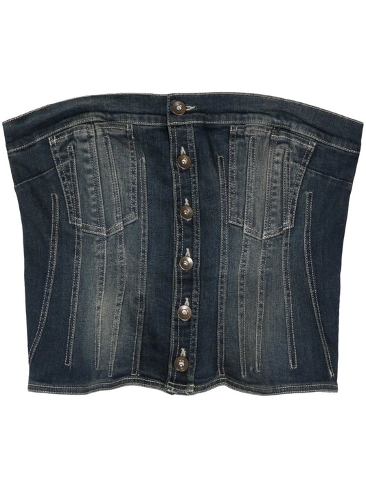 Denim Corset Top