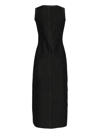Sleeveless Denim Maxi Dress