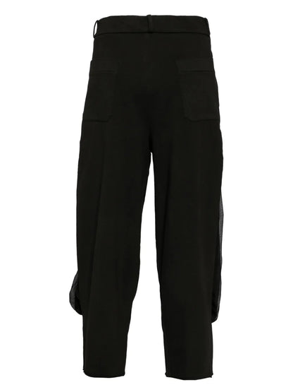 Panelled Straight-Leg Trousers
