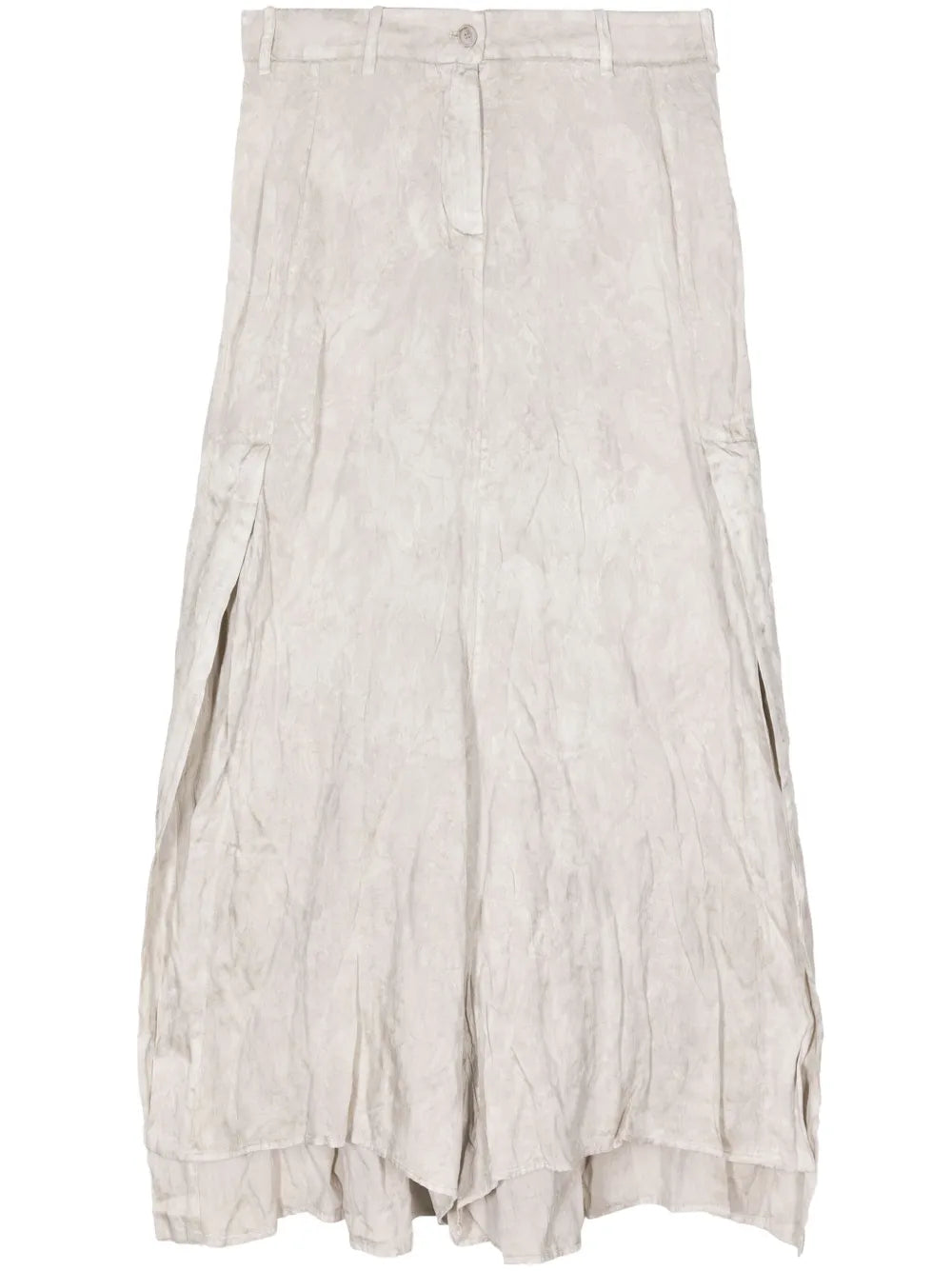 Layered Pleated Midi Skirt