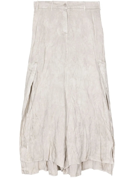 Layered Pleated Midi Skirt