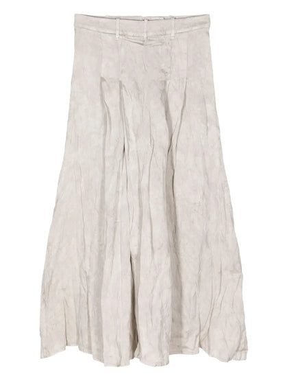 Layered Pleated Midi Skirt