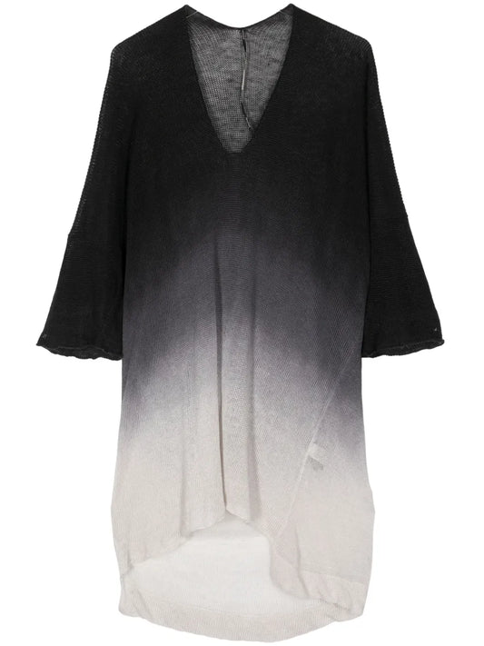 Ombré Open-Knit Tunic