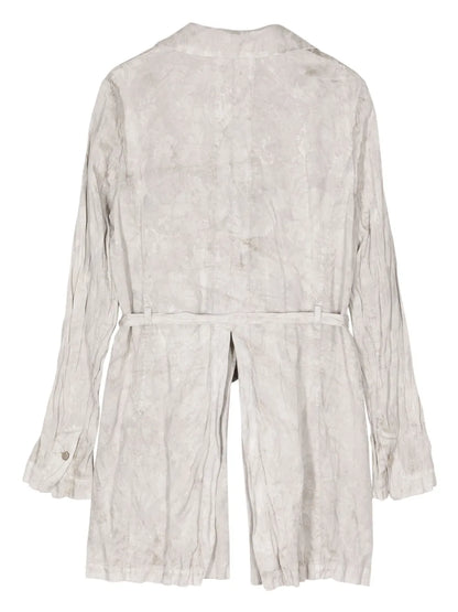 Belted Distressed Coat
