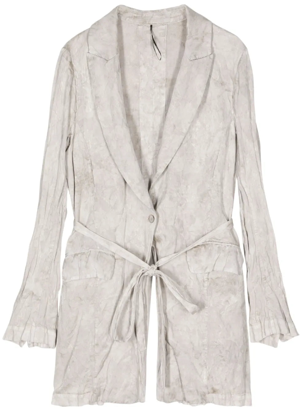 Belted Distressed Coat