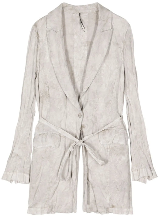 Belted Distressed Coat