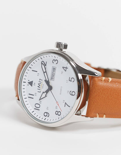 Faux Mens Leather Watch