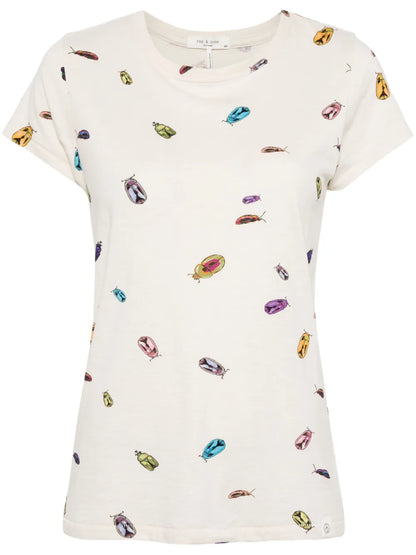 Beetle-Print Pima Cotton T-Shirt